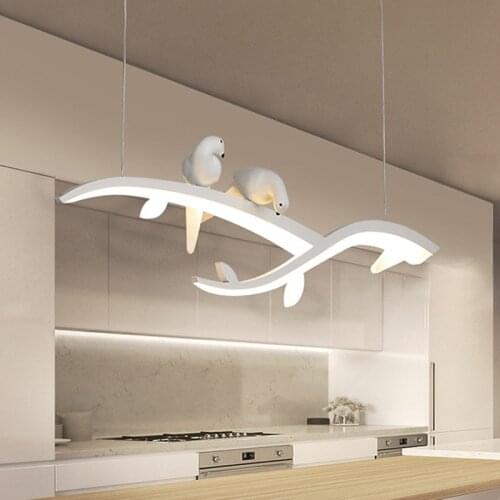 Creative white bird chandelier personality multi-head LED fashion tree light Restaurant lights Bar lamp Dining lamp LB32315