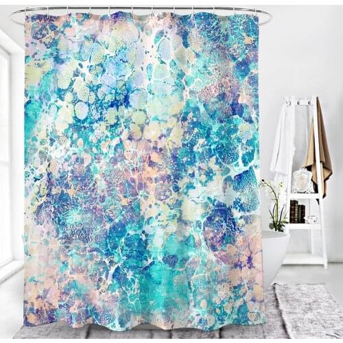 Fashion Geometric Art Print Decorative Shower Curtain Multi-functional Multi-size Waterproof and Mildew Proof Shower Curtain