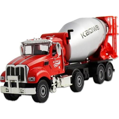KDW Alloy Diecast 1:50 American Engineering Truck Model Car Cement Mixer Construction Site Metal Toys For Children Hobby Toys