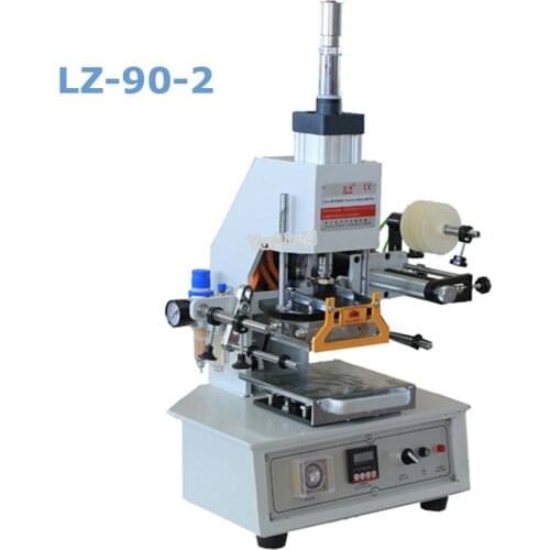 Hot Foil Stamping Machine LZ-90-2 Desktop Pneumatic Plane Leather Stamping, Shoes Logo Stamper