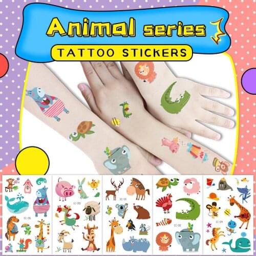 Cute Animal Flamingo Design Waterproof Temporary Tattoos Stickers For Kids Girl Children Gift Water Transfer Fake Tattoo