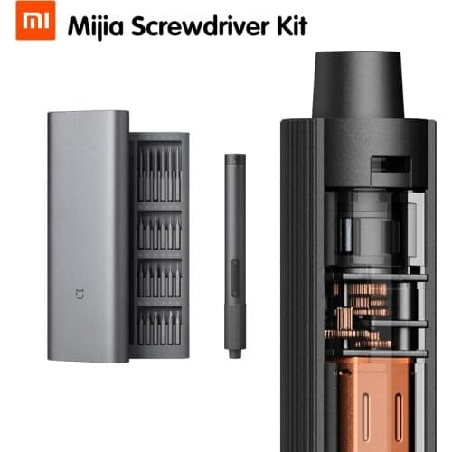 Xiaomi Mijia Electrical Precision Screwdriver Kit 2 Gear Torque Type-C Charging Magnetic Aluminum Case Box 24 S2