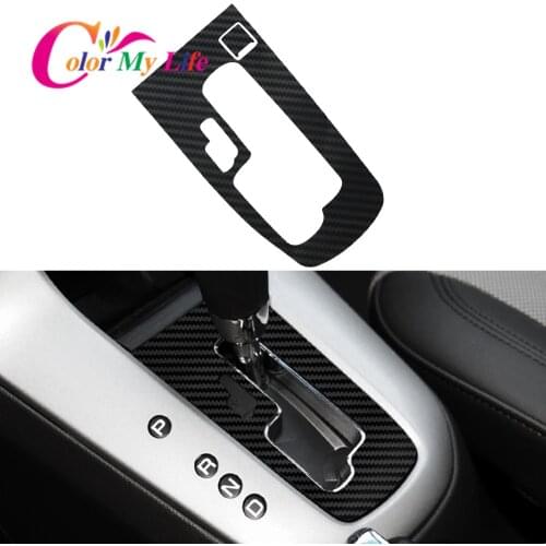 Color My Life Carbon Fiber Car Gear Head Shift Panel Cover Sticker for Chevrolet Cruze Sedan Hatchback 2009 - 2014 LHD Stickers