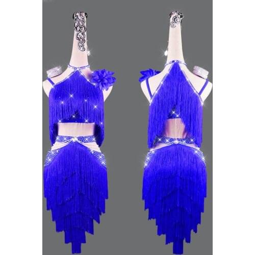 Customized new latin dance performance clothing competition regulations clothing art test sexy womens dance tassel skirt