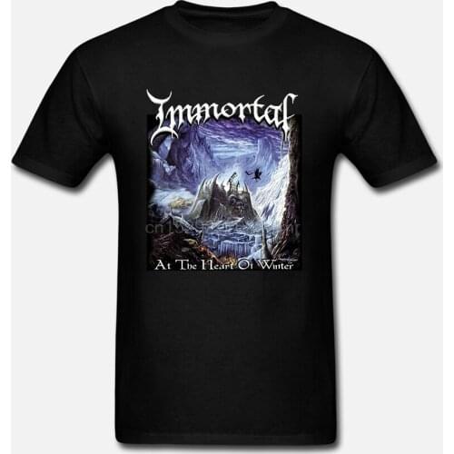 Immortal at The Heart Of Winter T Shirt - New Official! Teenage Natural Cotton Blacked