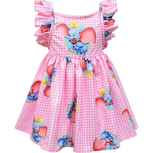 2021 New Dumbo Princess Girls Child Dresses For Girls Kids Elephant Halloween Costume For Girls Dress Kids Cartoon Animal Dress
