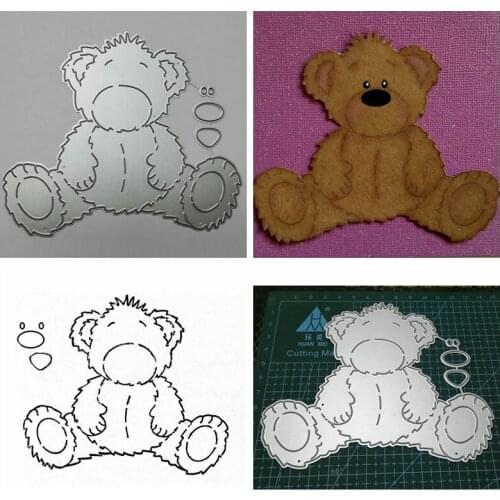 Adorable Bear Metal Cutting Dies Cute Bear Die Cuts For Card Making DIY Dies Scrapbooking Crafts Cards 2020