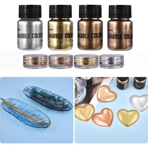 3g/15g Metallic Resin Pigments Colorant Shimmer Gold Silver Color UV Resin Epoxy Pearl Pigment Dye For DIY Jewelry Making