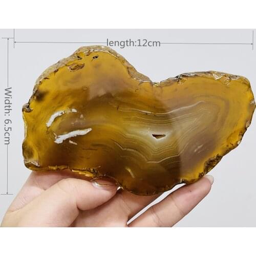Natural Agates Slice Geode Polished Slab Brazil Crystal Quartz Ornaments For Accessory