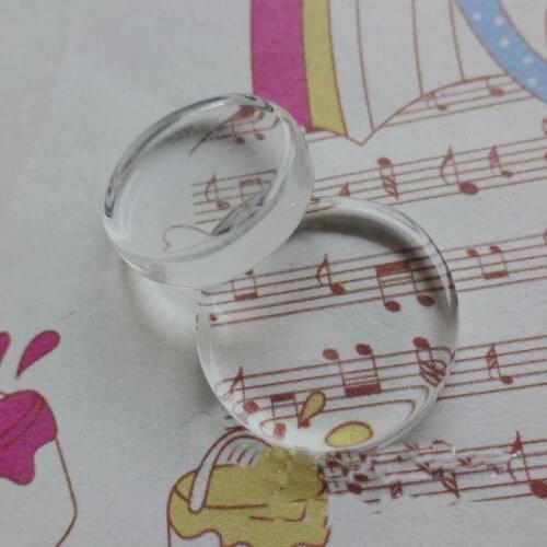 20pcs/lot 8/10/12/14/15/16/20mm Clear Transparent Double Round Glass Cabochon for DIY Charm Pendant Necklace Jewelry Making