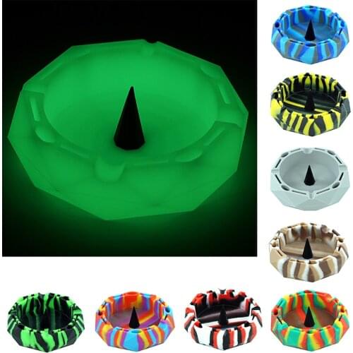 Colorful Ashtray Unbreakable Cigar Ashtray Silicone Round Ashtrays for Cigarettes Outdoors for Outside Indoor Home Decor