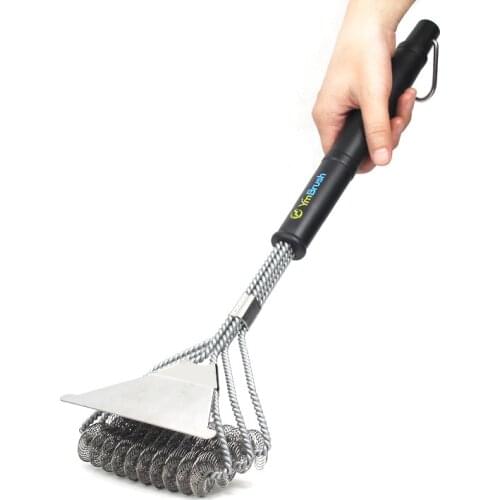 Grill Brush and Scraper, Best BBQ Cleaner, Perfect Tools for All Grill Types, Including Weber, Ideal Barbecue Accessories