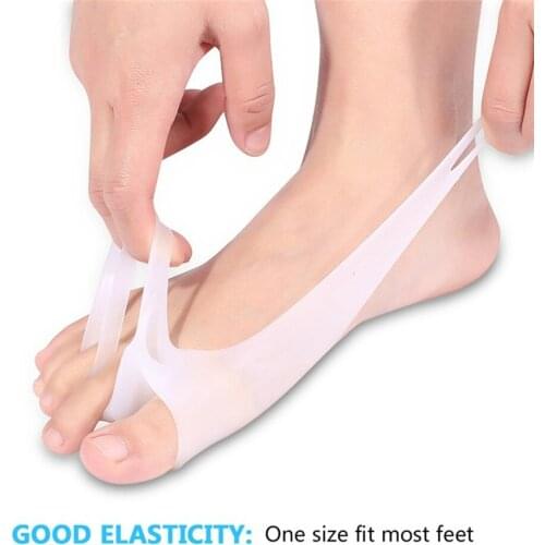 2pcs Silicone Gel Bunion Splint Big Toe Separator Overlapping Spreader Protection Corrector Hallux Valgus Foot Massager