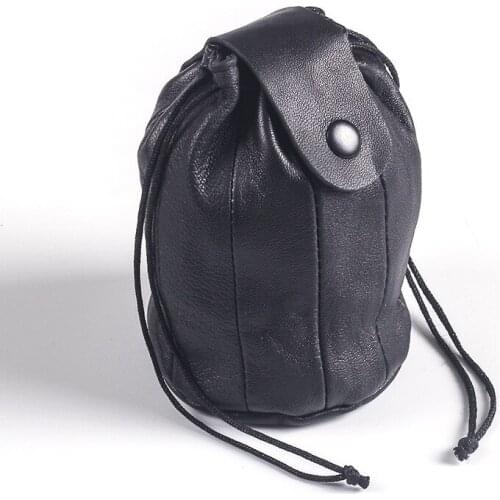 Leather string cut tobacco bag, zero money bag, portable, small tobacco bag, moisture proof