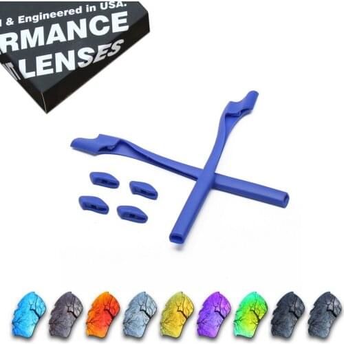 ToughAsNails Polarized Replacement Lenses & Blue Rubber Kit for Oakley Half Jacket 2.0 XL Vented Sunglasses