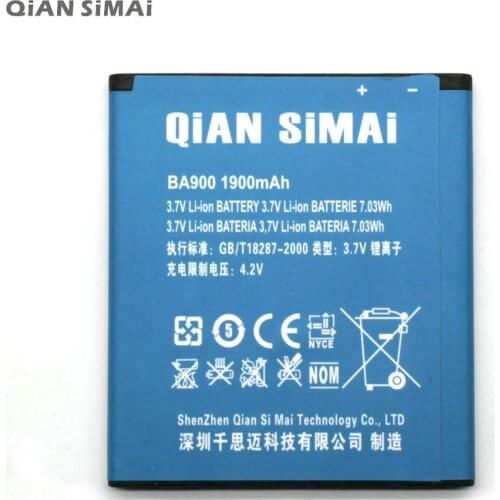 QiAN SiMAi High Quality BA900 1900mAh Battery For Sony Xperia TX GX LT29i J Sh36 ST26i L C2104 C2105 E1 M C2004 C2005 C1904
