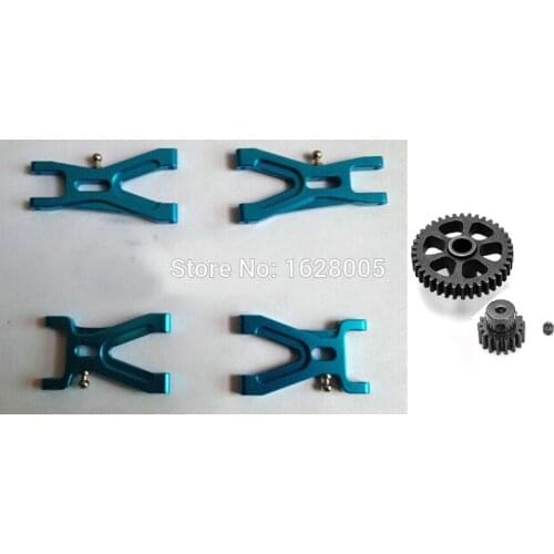 WLtoys A959 A969 A979 K929 RC 1/18 RC Car spare Parts Upgrade Metal Front Rear Suspension Arm + Reduction gear motor gear