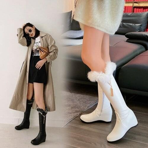 YMECHIC 2021 Winter Korean Style Princess Sexy Mid-calf Boots Womens British Nightclub Girl Shoes Free Shipping Plus Size 34-43