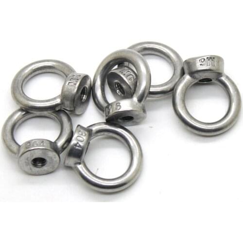 1Pcs M10 304 Stainless Steel Lifting Eye Nut Ring Shape Nuts eye nuts CPC137
