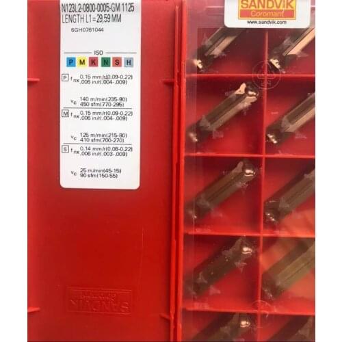 10PCS CARBIDE INSERT N123L2-0800-0005-GM 1125