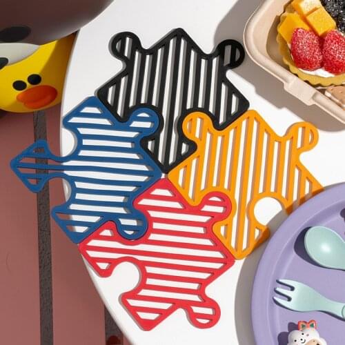 2021 Stitching Puzzle Mat Home Dining Pad For Plate Bowl Coaster Kitchen Pot Table Essentials
