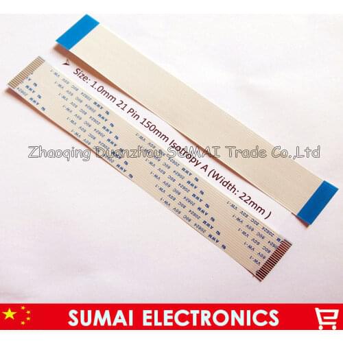 Sample,21Pin FFC FPC Flexible Flat Cable 1.0mm pitch 21 pin 150mm Isotropy A cable,AWM 20624,80C 60V VW-1