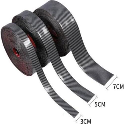 3D Carbon Fiber Car Stickers and Decals Anti Scratch Car Protective Film Auto Door Mirror Side Wrap Protector Strap