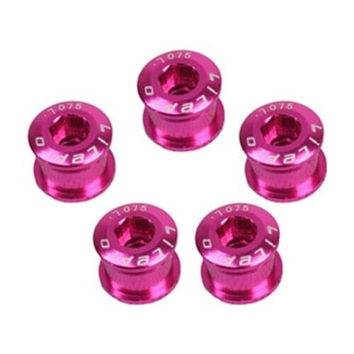 5 PCS MTB Bicycle Crank Chain Wheel Bolt 8 Colors 7075 Aluminum Alloy MTB Road Bike Chainring Bolts Single Chainwheel Bolts