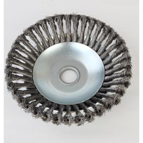 6-8Inch Lawn Mower Twisted Wire Cutting Wheel Wire Cutting Head Lawn Mower Weeding Head Wire Rust Removal Weeding Disc Accessori