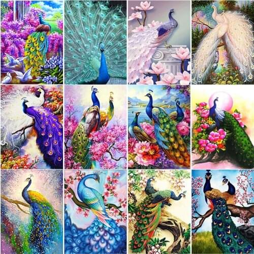 New DIY 5D Diamond Embroidery Peacock Cross Stitch Animal Diamond Painting Full Square Round Drill Mosaic Home Decor Art Gift