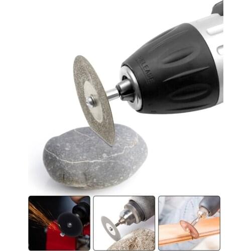 50/60mm Diamond Cutting Disc Grinding Wheel Saw Circular 3mm Shank Drill Bit