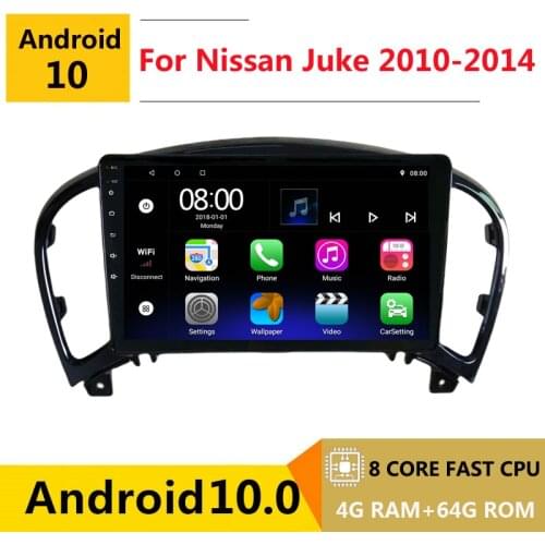 2 din 8 core android 10 car radio auto stereo for Nissan Juke YF15 2010 2011 12 2013 2014 navigation GPS DVD Multimedia Player