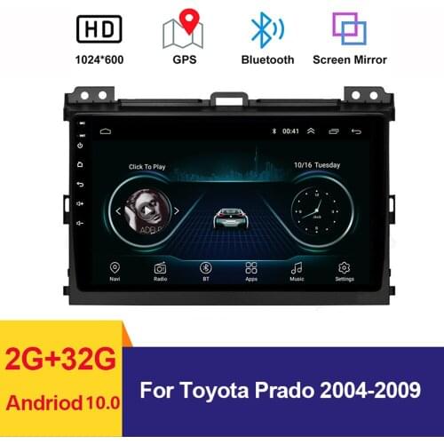 Double 2din Android Car Radio Stereo MP5 Multimedia Player Autoradio For Toyota Prado 120 Land Cruiser 04-09 Car Accessories