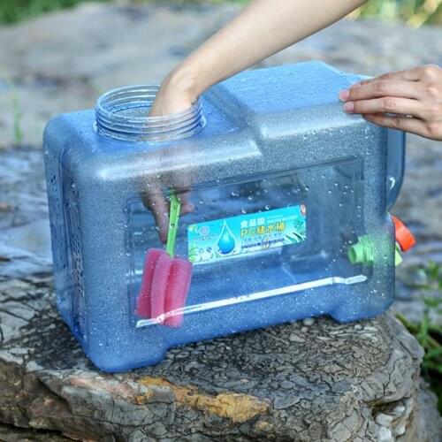 5L 8L Car Driving Water Bucket PC Thickened Camping Water Tank Portable Water Container With Faucet For Camping Hiking Picnic