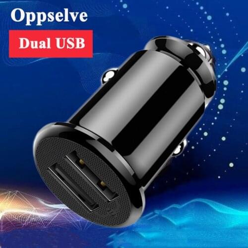 Car Charger Mini Dual USB Car Phone Charger Dual USB Charger Quick Charge For Samsung Galaxy S21 S20 A51 A71 Huawei Mate 40 P40