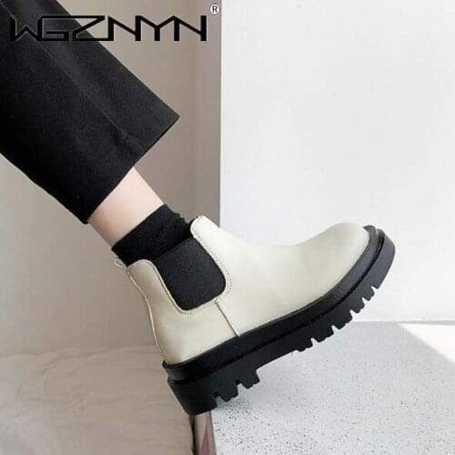 Martin Boots Women British Style Retro Wild Thick-soled Increased Chelsea Motorcycle Boots Shoes Woman Shoes High Heels Sexy