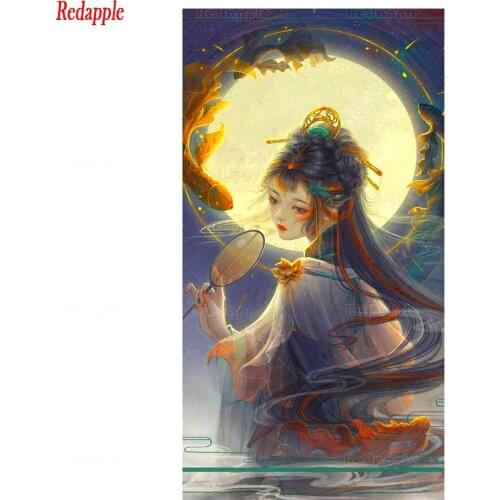 Diamond embroidery Fantasy art, retro oriental beauty full square round drill diamond painting 5d diy mosaic home decoration