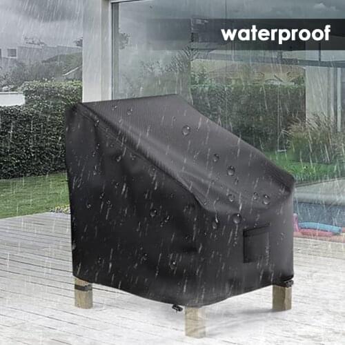 Black Patio Chair Cover for Outdoor Furniture Waterproof Brosyda Garden Chair Cases Large Dust Covers for Lounge Lawn Deep Seat