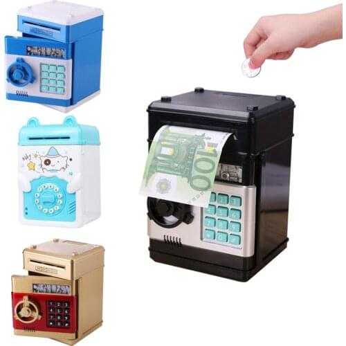 Electronic Piggy Bank ATM Password Money Box Cash Coins Saving Box ATM Bank Safe Box for Children Kids Birthday Gift Money Case