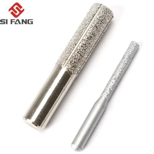 1/4" 1/2" Brazed Marble Straight Shank Router Marble for Marble Granite Edge Profiling/Cutting Granite milling cutter for stone