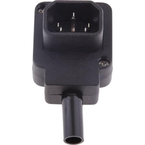IEC Male C14 Right Angled 10A Connector Adapter Kettle Socket 90 Degree Plug