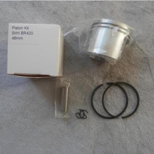 46MM BR420 PISTON KIT FOR STIHL BR400 BR380 SR420 SR400 FS550 ZYLINDER ASSEMBLY BLOWER CYLINDER RING SET CLIP