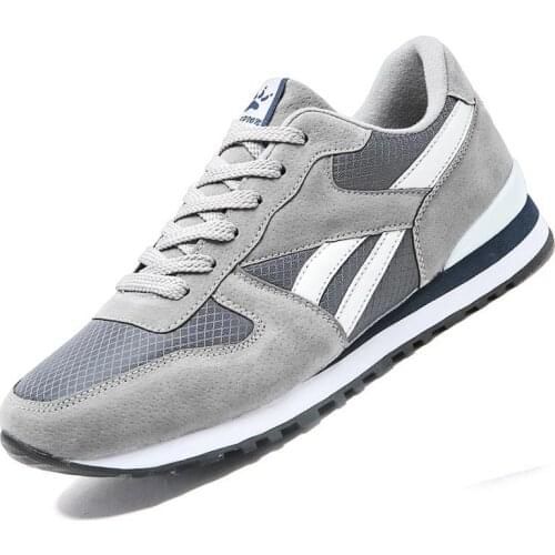 Large Size Summer Breathable Male Sneakers Men Running Shoes Women Sport Shoes Men Brands Sports Sneakers Gray Trainers GME-0274