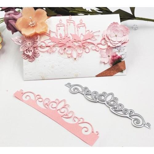 Decorative Cards Edges Lace Border Cutting Dies Metal Stencil for Scrapbooking Wedding Cards Crafts Embossing Dies New