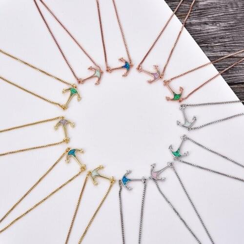 Trendy Opal Anchor Aberdeen Adjustable Bracelet 4 Colors Can Be Matched With Couple Gem Gifts