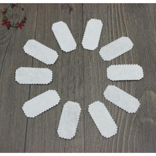 Set of 500pcs white and black Die Cut Felt rectangle Appliques lace DIY Cardmaking Craft Round Felt Packs 35mm size Wholesale
