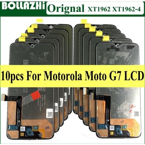 Wholesale 10 Piece/lot Original 6.2" LCD For MOTO G7 LCD Display With Touch Screen Digiziter Assembly Replacement G7 XT1962