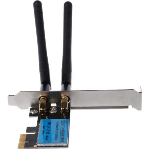 PCI-E 1200Mbps Wireless Network Card 2.4GHz/5GHZ Dual Band PCI Express WIFI WLAN Card Adapter with Antennas for PC Computer Acce