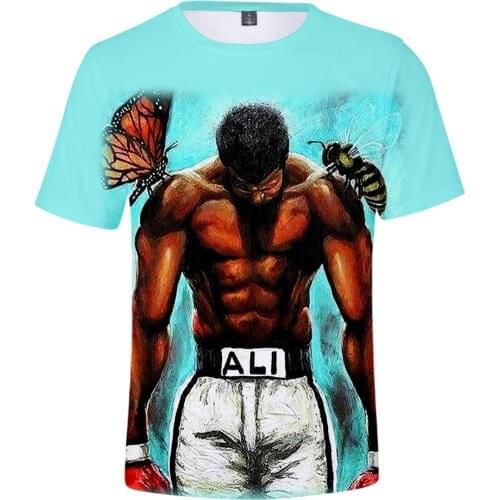 Popular New Hot Casual suitable Muhammad Ali Summer Short Sleeves t shirt Men Women 3D Tees Muhammad Ali girls boys T shirt Tops