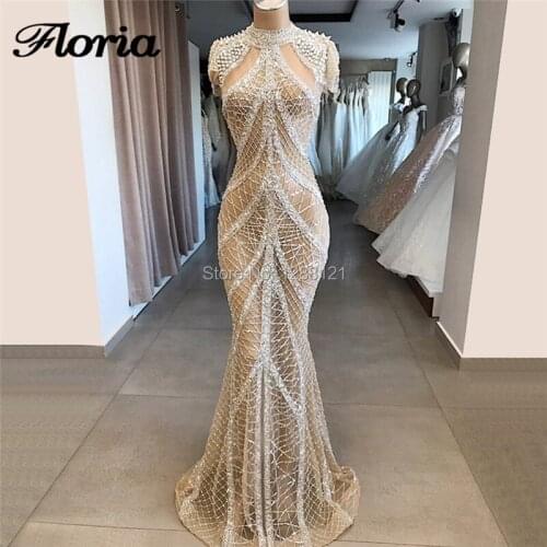 Amazing Shiny Rhinestone Evening Dresses Abiye Gece Elbisesi Kaftans Prom Dress 2019 Robe de soiree Islamic Arabic Dubai Gowns